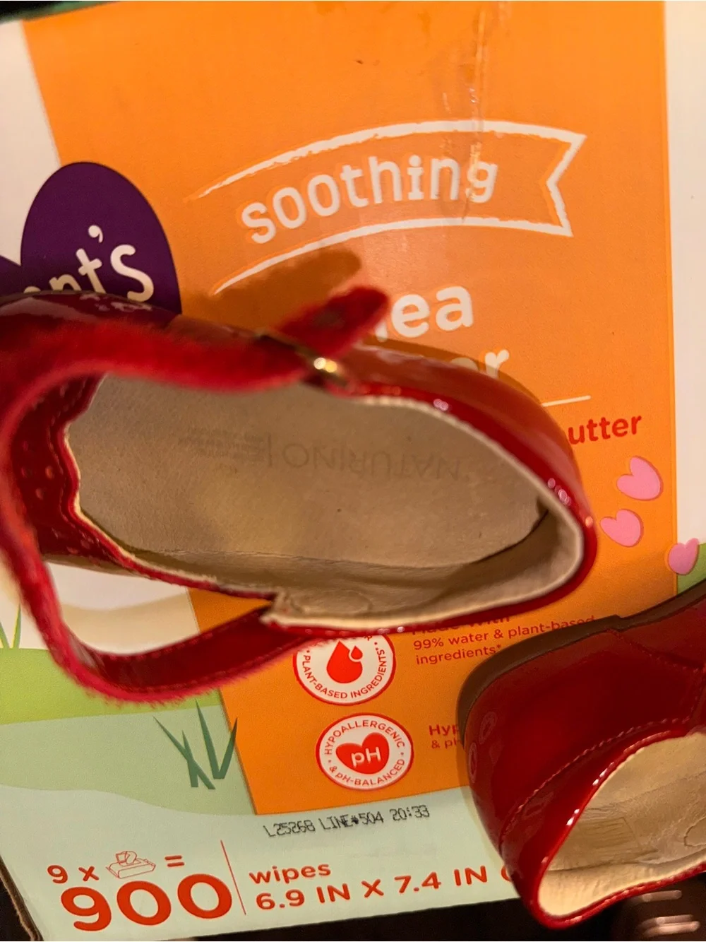 Naturino Red Patent Leather Mary Jane Shoes Size 20